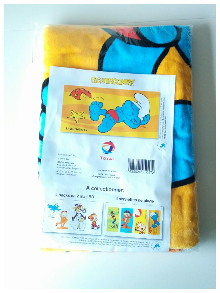 Drap / Serviette de plage Schtroumpf - Edition Total