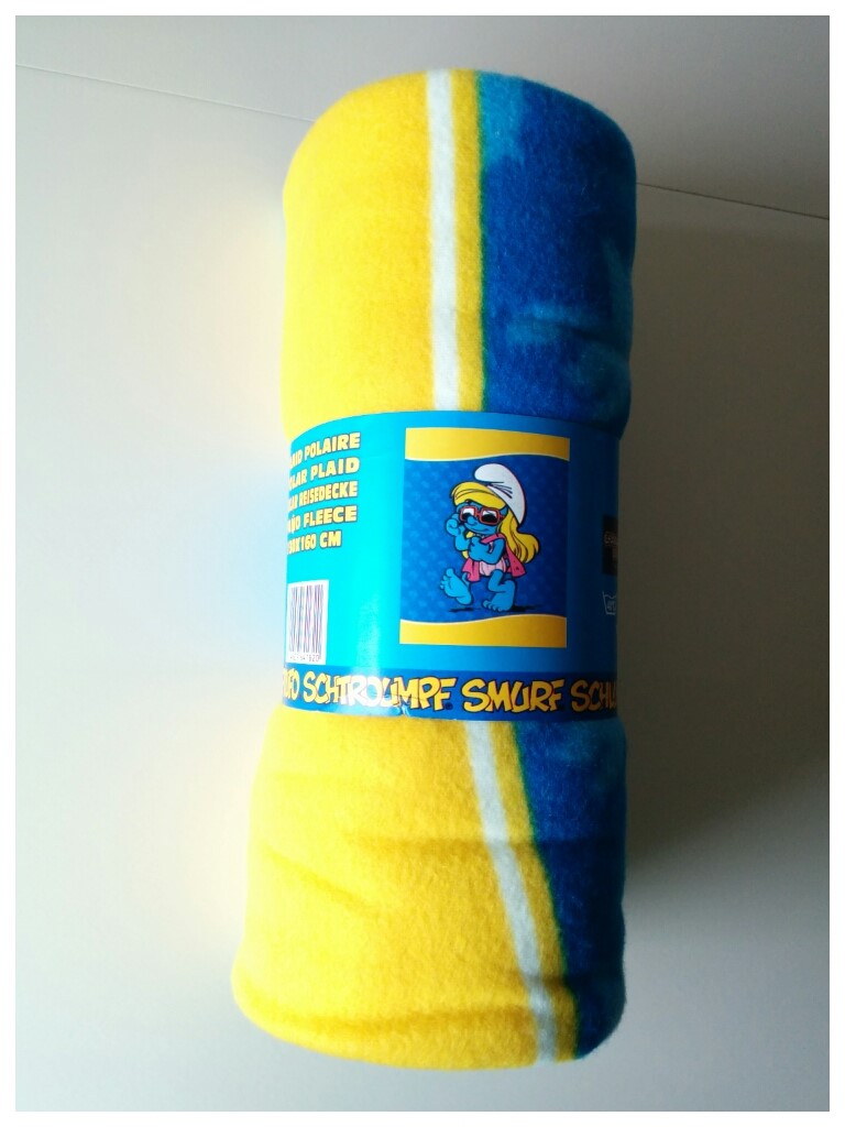 Plaid Schtroumpfette à la plage