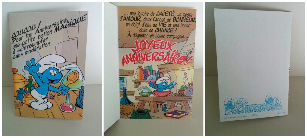 Carte d’anniversaire Apprenti Schtroumpf