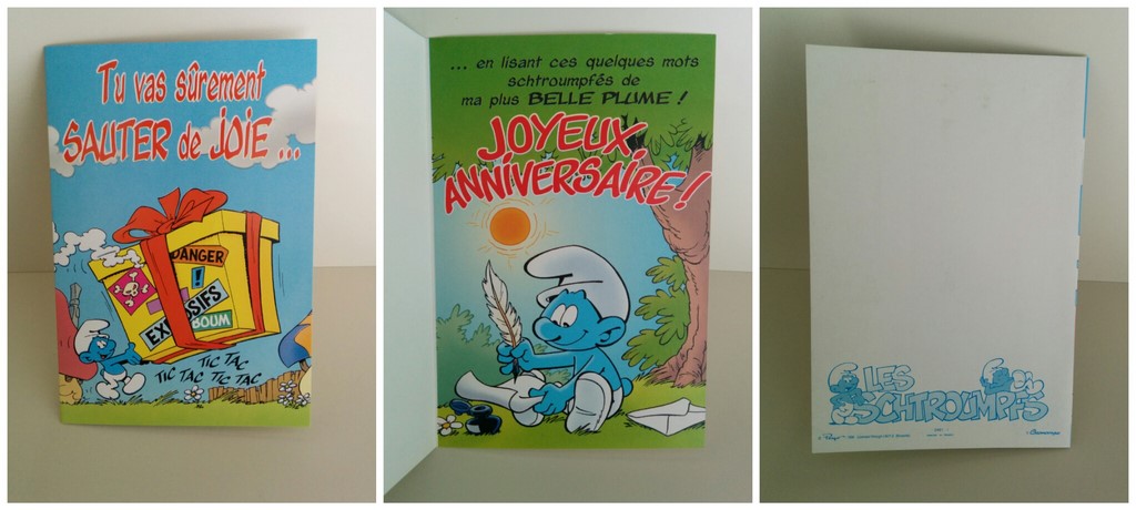 Carte d'anniversaire Schtroumpf Farceur