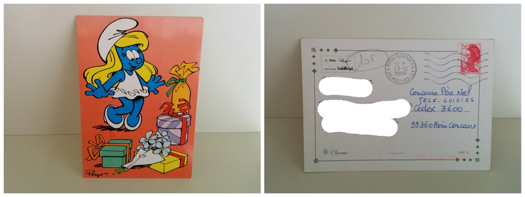 Schtroumpfette avec cadeaux