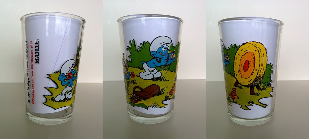 Verre  Schtroumpf au tir à l'arc - Numéro 14