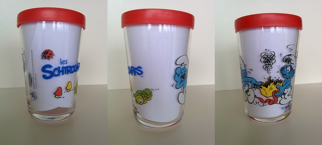 Verre Schtroumpf Farceur + couvercle