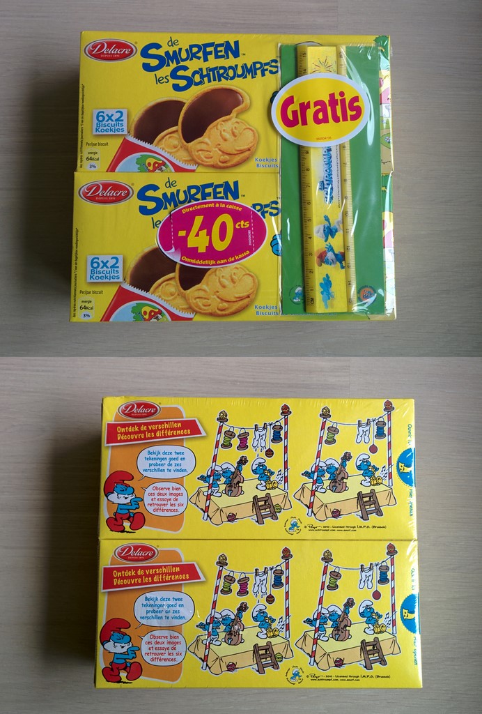 Lot de 2 paquets de gâteaux & règle jaune