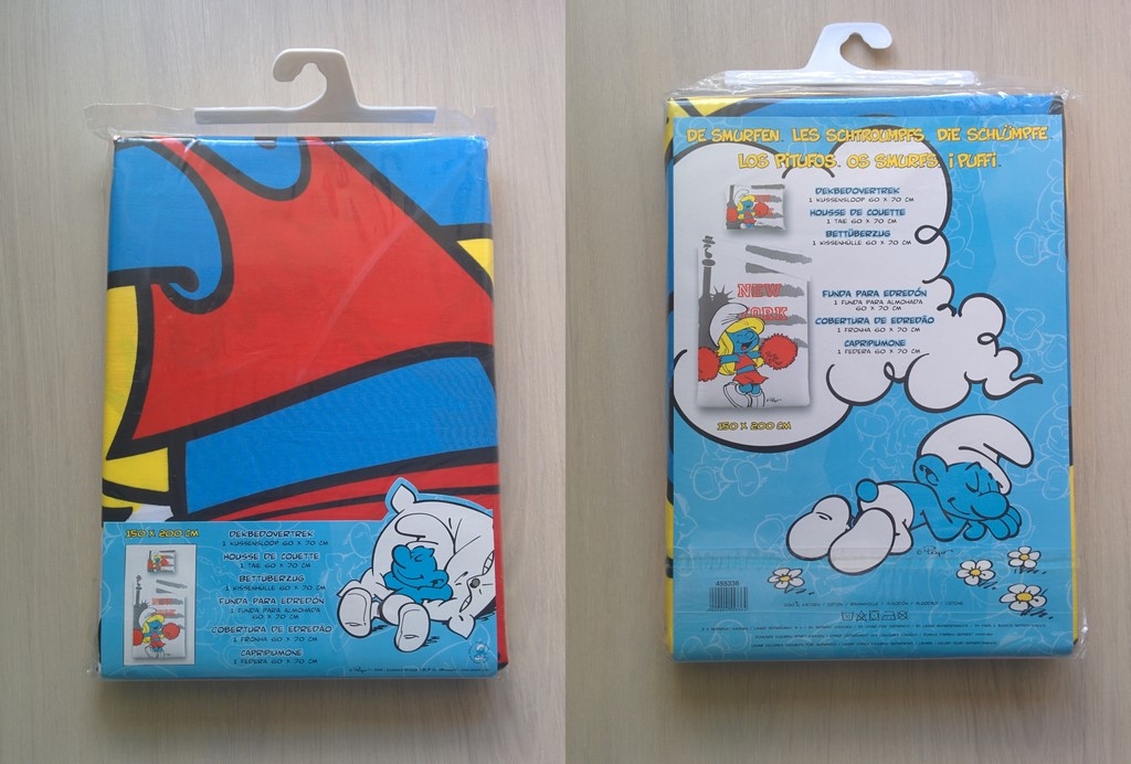 Housse de couette & taie d'oreiller Schtroumpfette pom pom girl