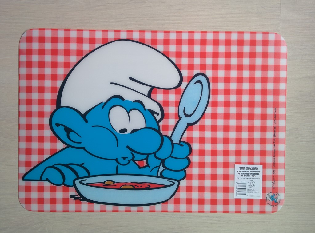 Set de table Schtroumpf qui mange