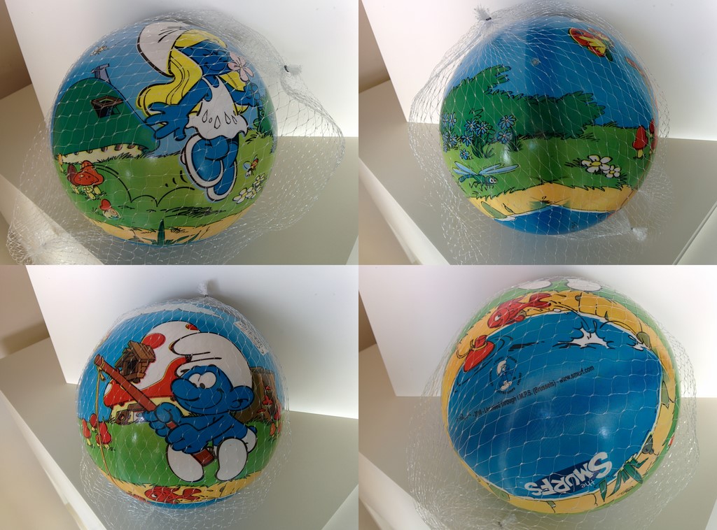 Ballon Schtroumpfette & Schtroumpf pêcheur