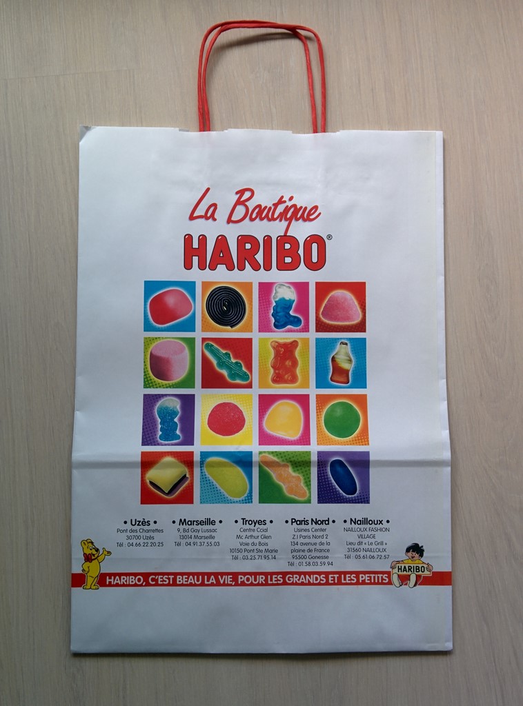 Sac en papier boutique Haribo - Grand modèle