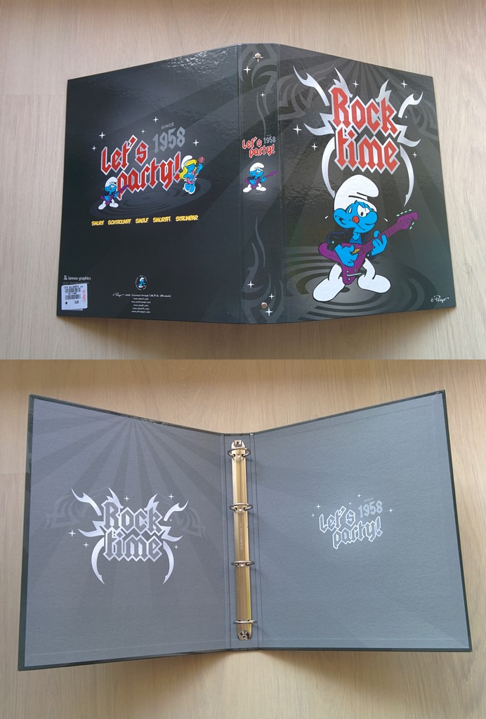 Classeur Schtroumpf Rock time