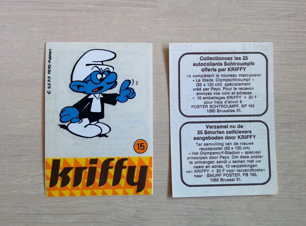 Kriffy - Autocollant Schtroumpf à Lunettes - 15