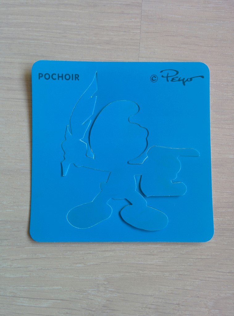 Pochoir Schtroumpf Poète