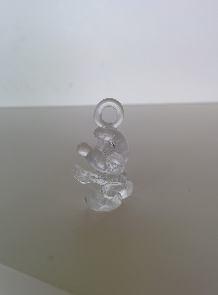 Pendentif transparent Schtroumpf somnambule - blanc