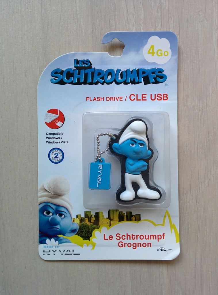 Clé USB 4Go Schtroumpf Grognon