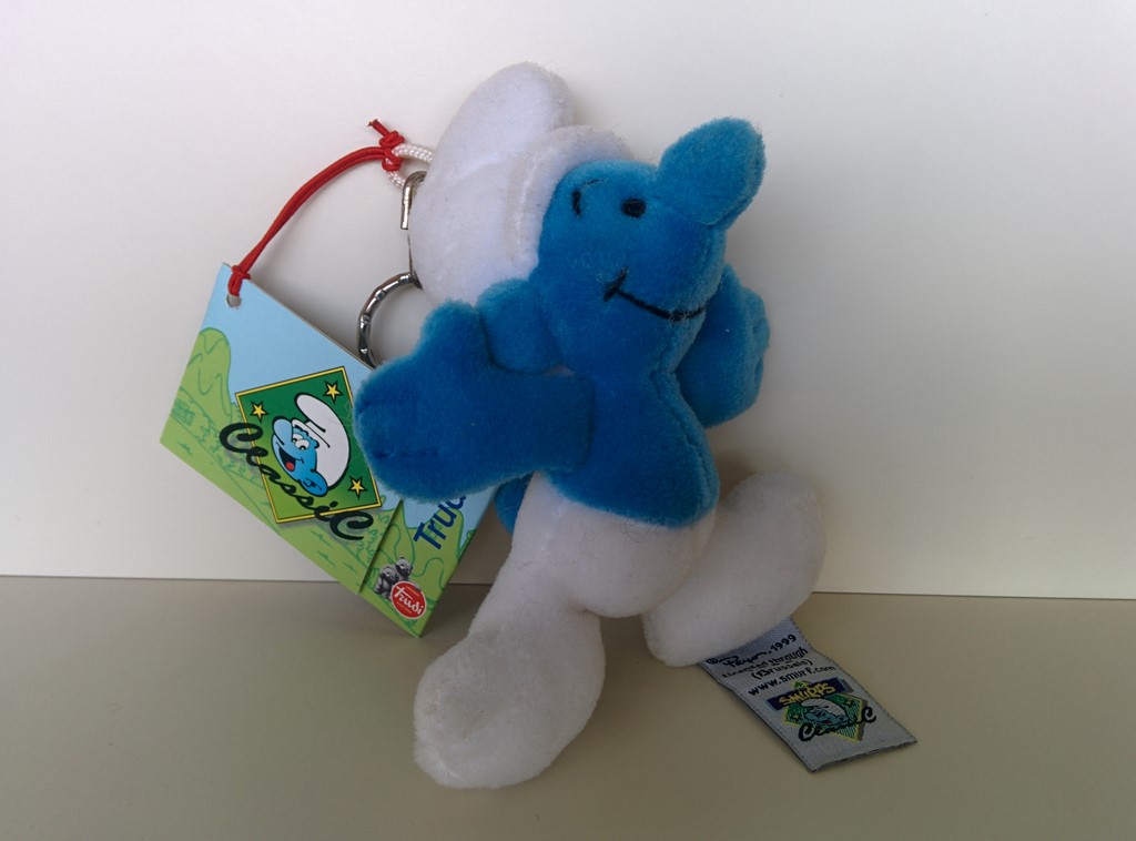 Trudi - Porte-clés en peluche Schtroumpf