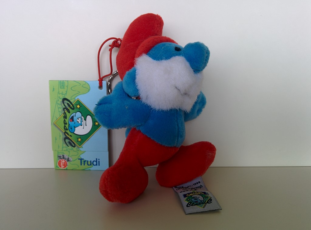 Trudi - Porte-clés en peluche Grand Schtroumpf