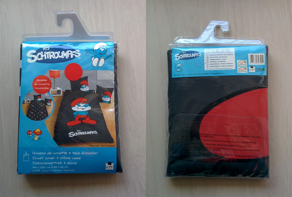 Housse de couette & taie d'oreiller Grand Schtroumpf