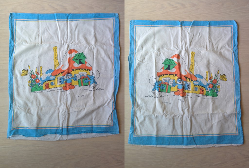 Taie d'oreiller Grand Schtroumpf & Schtroumpf avec cadeau