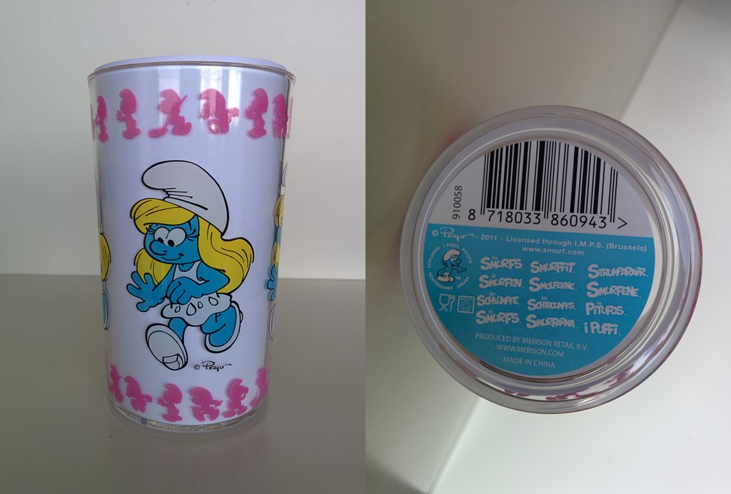 Verre en plastique Schtroumpfette