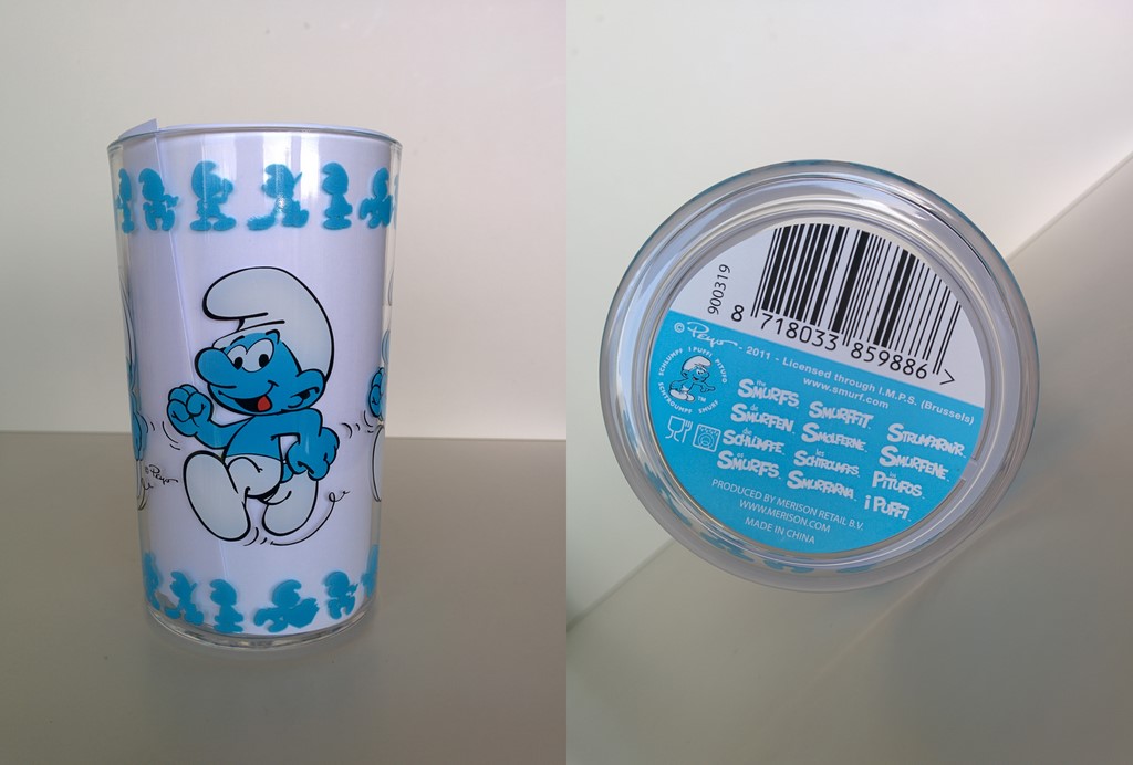 Verre en plastique Schtroumpf