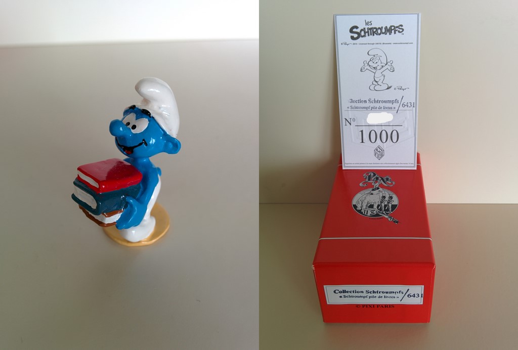 6431 - Schtroumpf pile de livres