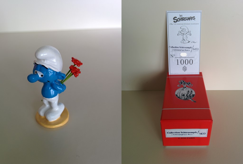 6433 - Schtroumpf aux fleurs