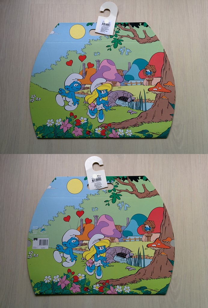 Pochette cadeau Schtroumpf amoureux & Schtroumpfette