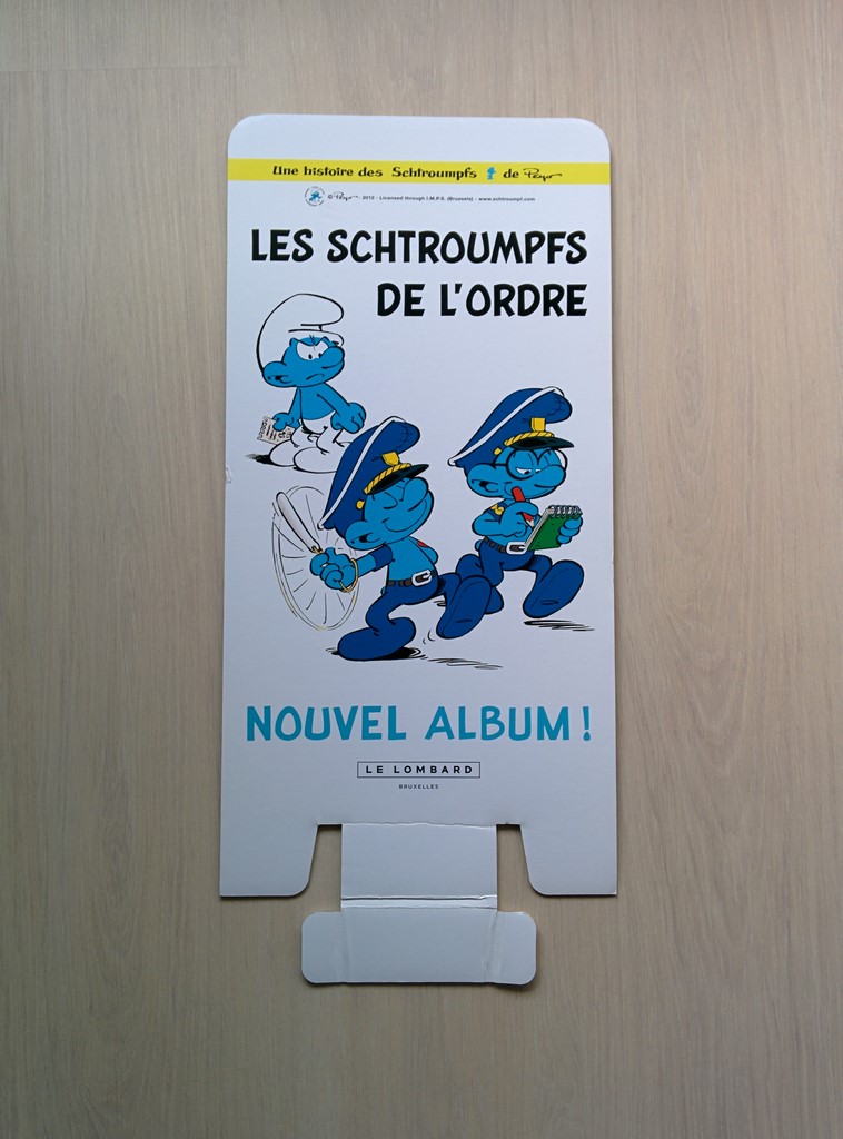 Tête de présentoir BD Les Schtroumpfs de l'ordre