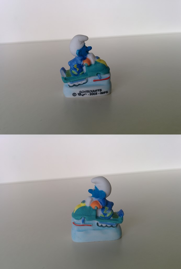 Schtroumpf en motoneige