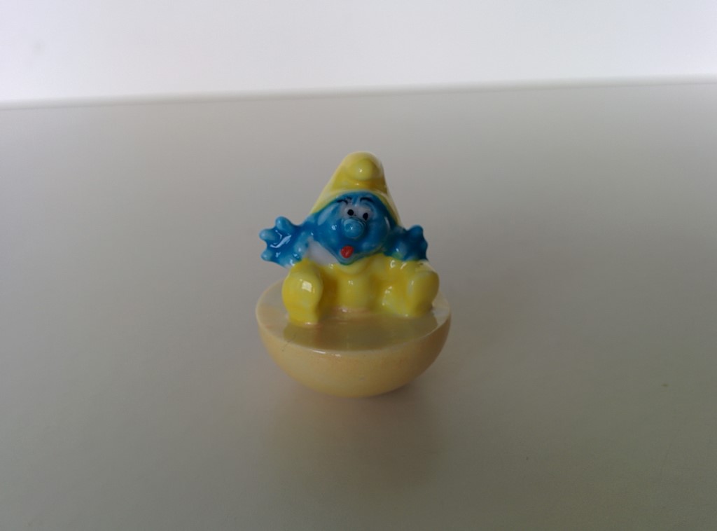 Bébé Schtroumpf qui tire la langue