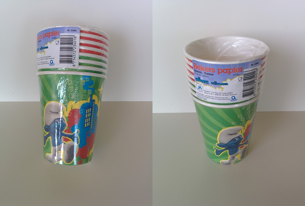 Gobelets en carton Schtroumpf