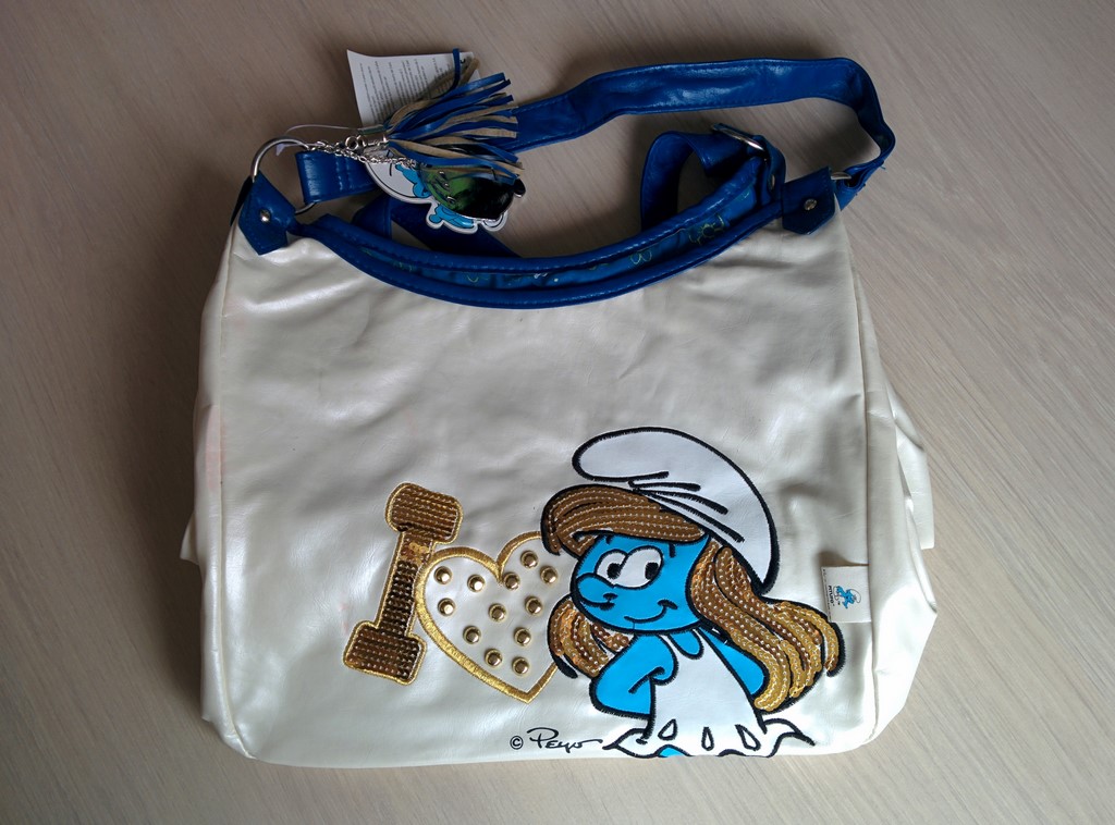 Sac à mains Schtroumpfette - Blanc & bleu