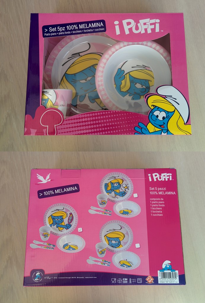 Set en mélamine Schtroumpfette