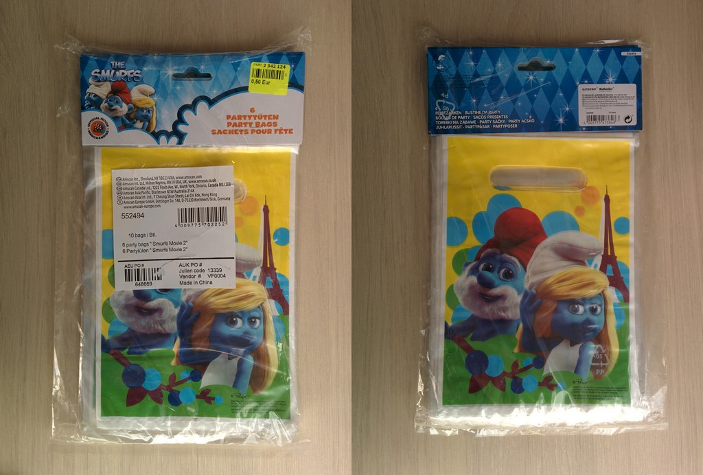 6 Sachets pour fête - Lot de 10