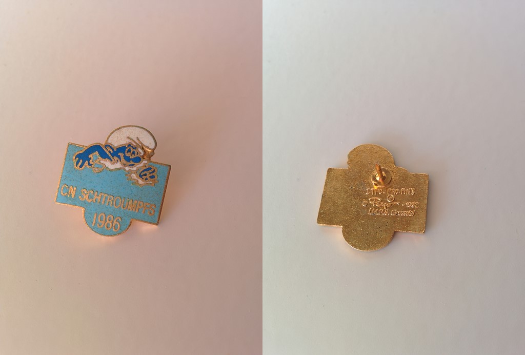 Pin's CN Schtroumpf 1986 - Natation
