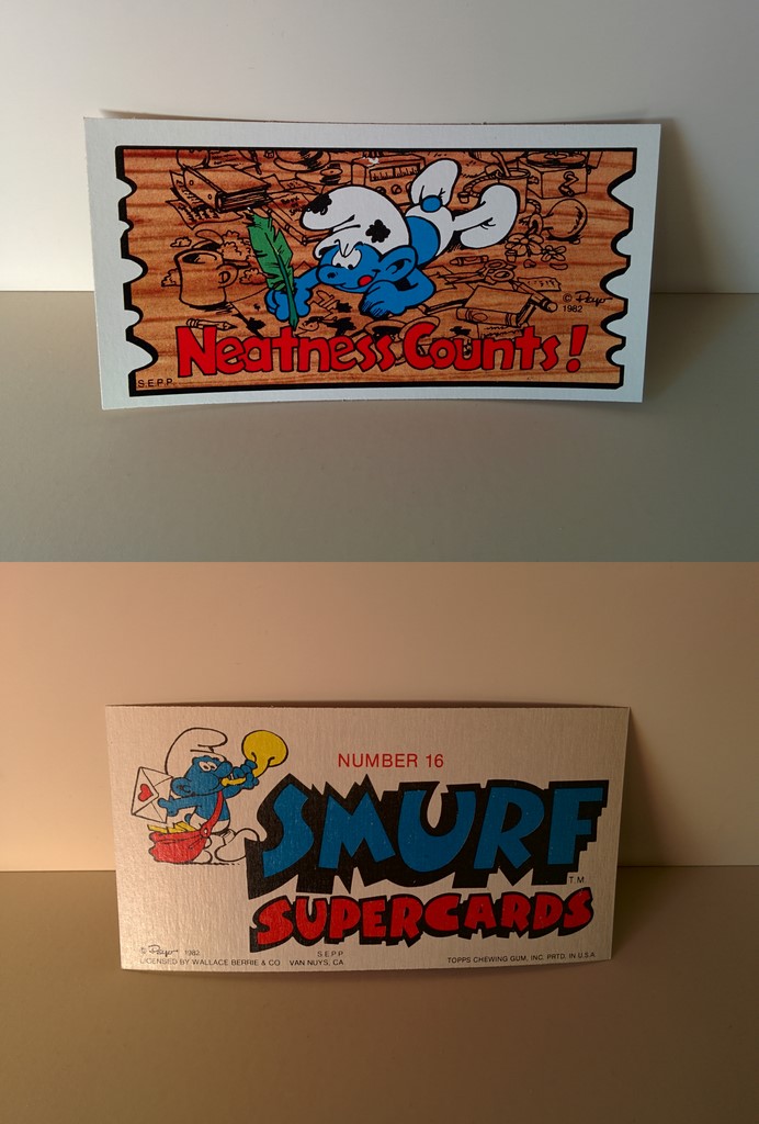 Smurf Supercards 16 - Neatness Counts !