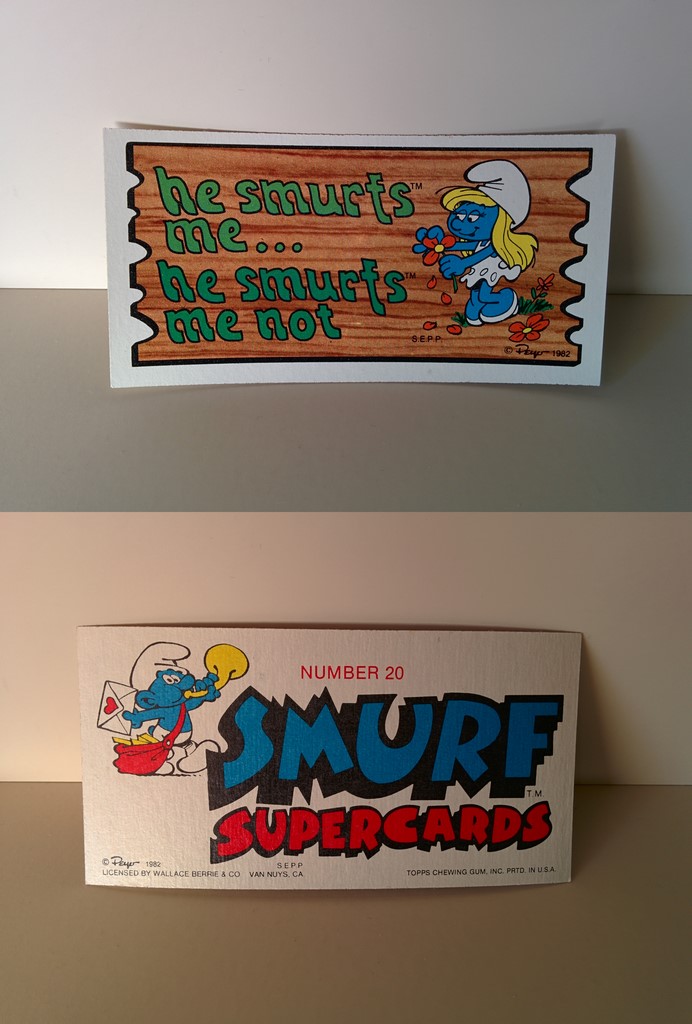 Smurf Supercards 20 - He Smurfs me... He Smurfs me not