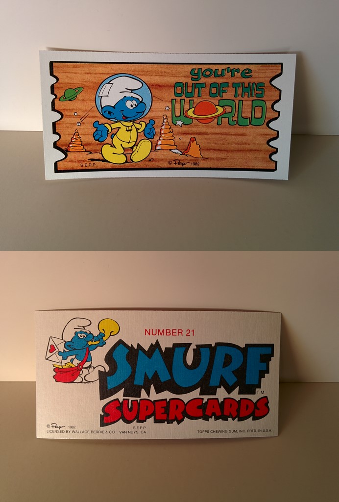 Smurf Supercards 21 - You're out of this world