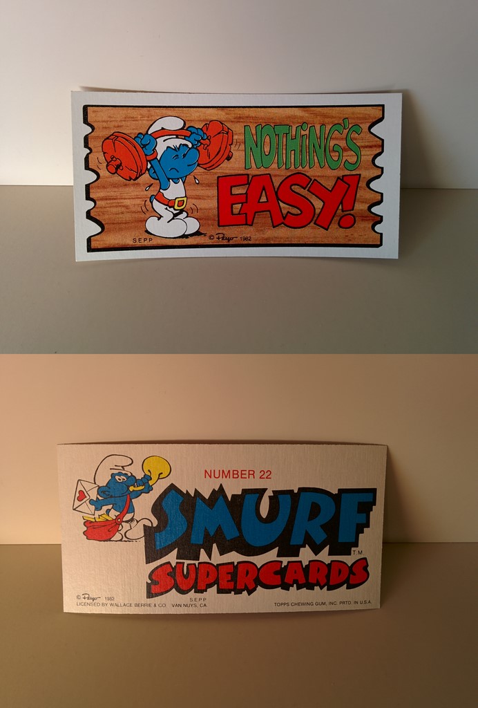 Smurf Supercards 22 - Nothing"s easy !