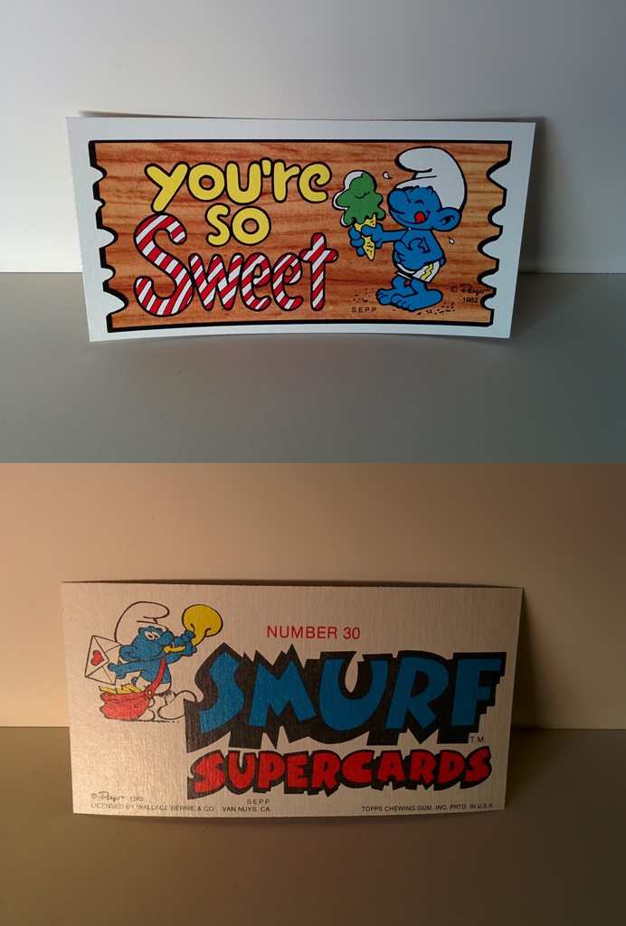 Smurf Supercards 30 - You're so sweet