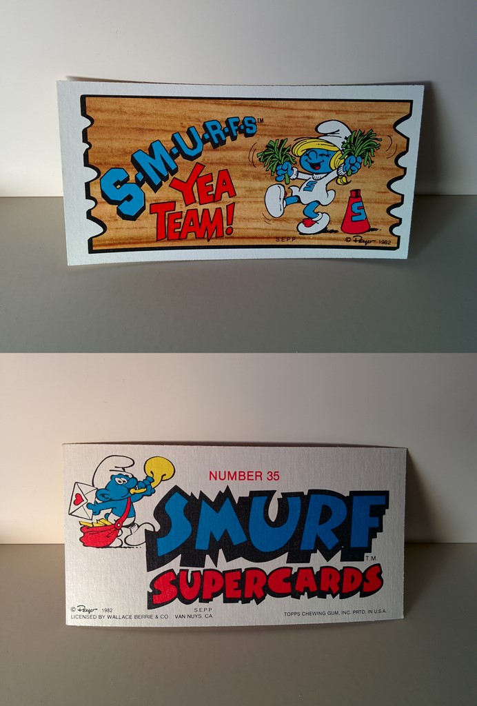 Smurf Supercards 35 - S-M-U-R-F-S yea team !