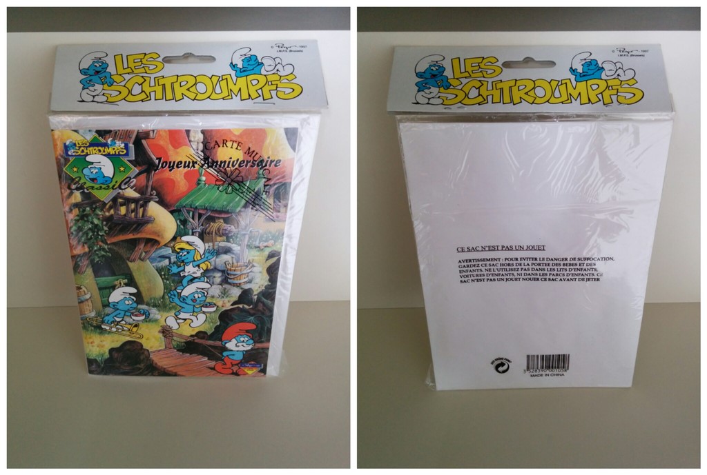 Carte d'anniversaire musicale Village des Schtroumpfs