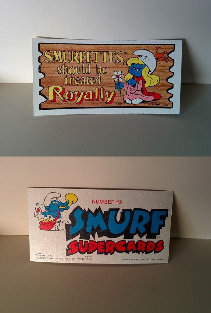 Smurf Supercards 42 - Smurfettes should be treated royally