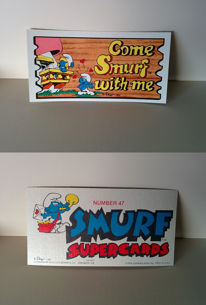 Smurf Supercards 47 - Come Smurf with me
