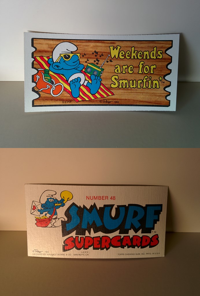 Smurf Supercards 48 - Weekends are for Smurfin'