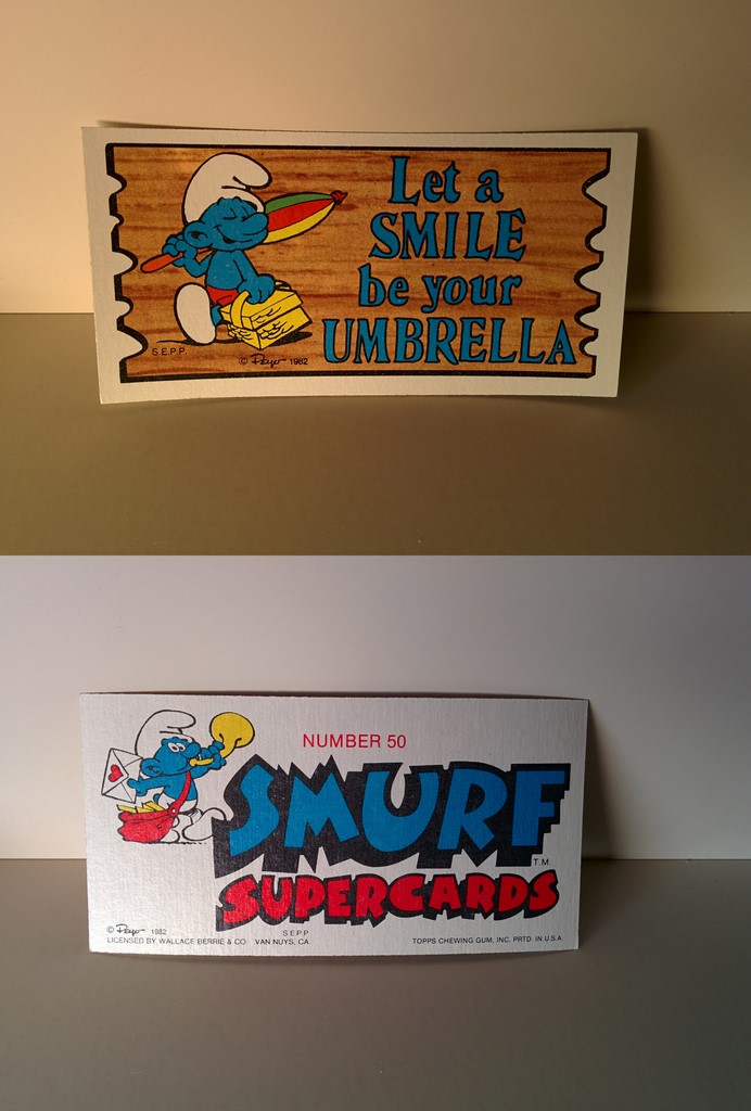 Smurf Supercards 50 - Let a smile be your umbrella