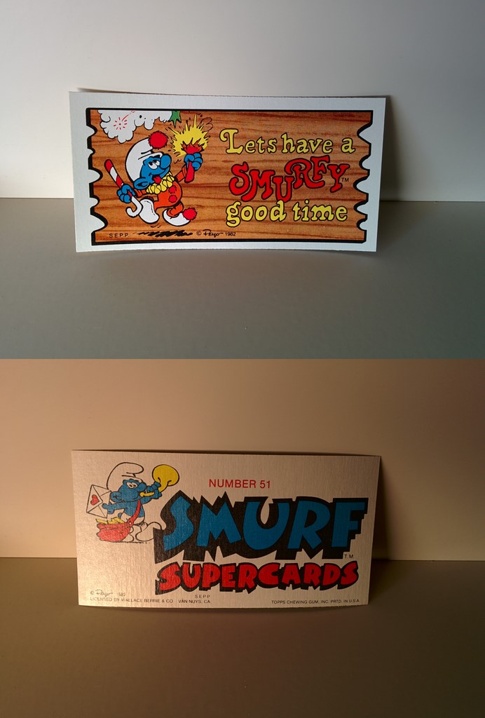 Smurf Supercards 51 - Lets have a Smurfy good time