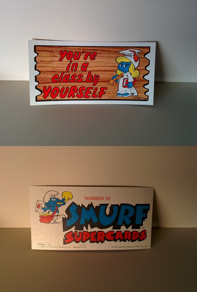 Smurf Supercards 52 - You're in a class by yourself