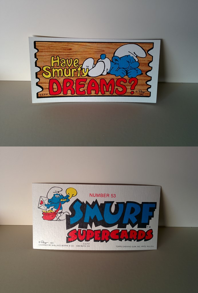 Smurf Supercards 53 - Have Smurfy dreams ?
