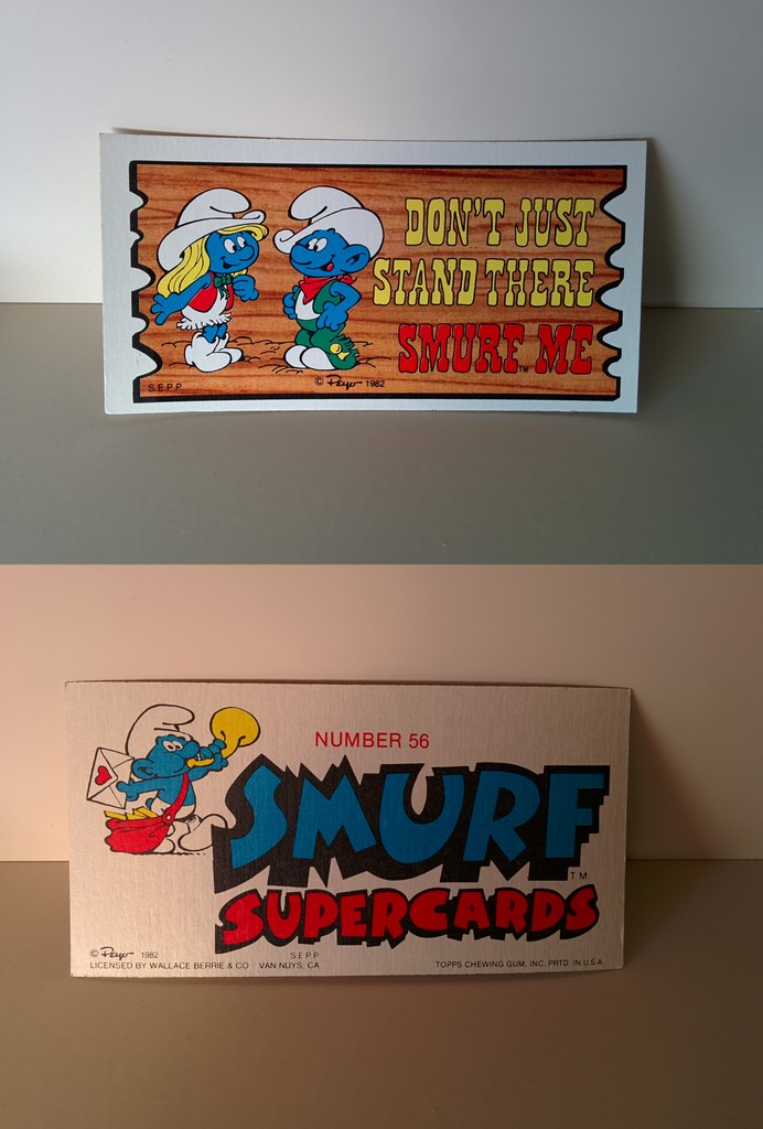 Smurf Supercards 56 - Don't just stand there Smurf me