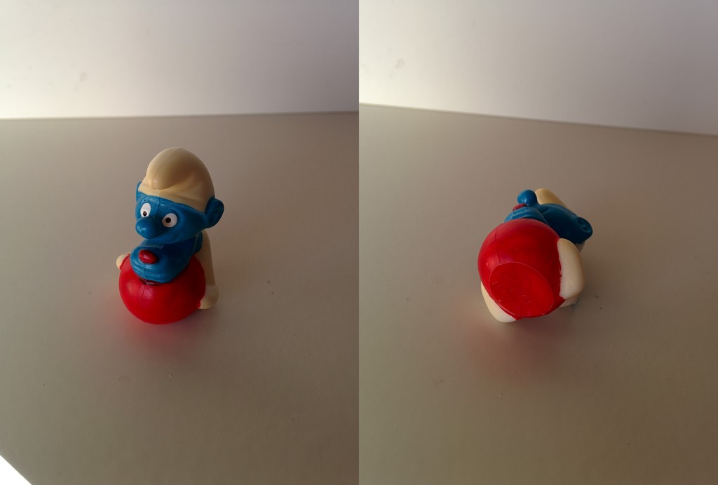 Schtroumpf sur ballon sauteur